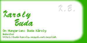 karoly buda business card